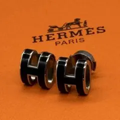 Hermès エルメス カフリンクス カフス リコル 2 ブラック シルバー