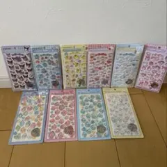 しずくちゃんサンリオ硬いシール10枚のサムネイル