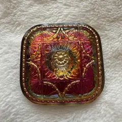 チェコボタン　ガラスボタン　スクエア