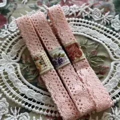 春らしい＊ピンクレースリボン 1m3本セット