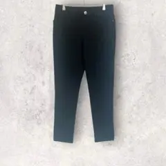 スキニーパンツ　ウエストゴム　ストレッチ　伸縮性　LL ゆったり　リラックス　黒
