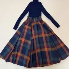 Co（パピエール） チェック フレアスカート