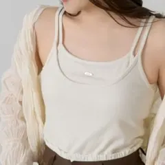 apres jour clairカップ付きレイヤードキャミ アイボリーMのサムネイル