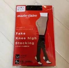 新品【マリクレール】M-L トレンカ　ストッキング　黒 ニーハイ風　ゴルフのサムネイル