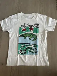 グラニフ Tsunagu family カラフルワニTシャツ M