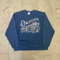 【USA製】90s ジャージーズ オレゴン アートグラフィック スウェットのサムネイル