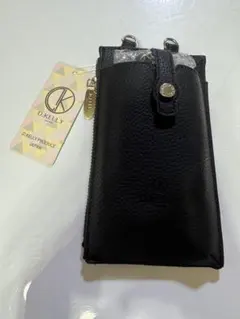新品未使用　タグ付　D.KELLY ブラック　スマホショルダー