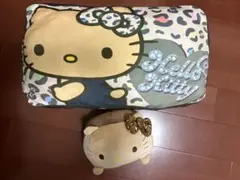 日焼けキティ　もちもちクッション　ヒョウ柄