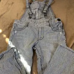 ストライプ柄オーバーオール 130サイズ