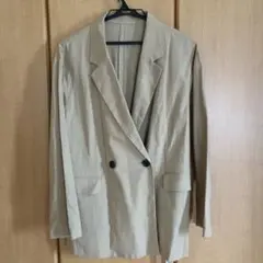 GU ベージュ L テーラードジャケット