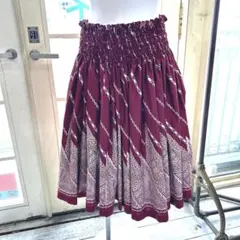 フラダンス　スカート　えんじ色系 パウスカートのサムネイル