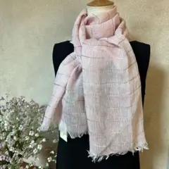 フィルダレニエ ストール サークル刺繍 シルク アッシュペーフランス