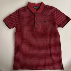 BURBERRY 赤 ストライプ ポロシャツ 120A