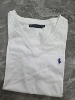 RALPH LAUREN Vネック Tシャツ ホワイト Mのサムネイル