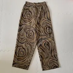 【ROSE BUD】 (CREOLME) 抽象模様 ワイドパンツ
