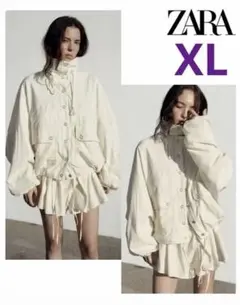 完売品 ZARA ナイロンポケットジャケット S ベージュ - メルカリ