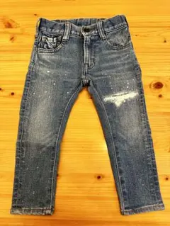 デニムダンガリー　デニムパンツ 100cm