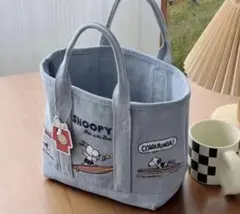 Snoopy ピーナッツデニム風トートバッグ 中型
