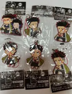 鬼滅の刃　悲鳴嶼行冥　カプセルラバーマスコット　⑥個セット　【バラ売りOK】