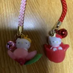 ハローキティ ご当地キティ ダイヤカットストーン付き チューリップ ストラップ ハローキティ ご当地キティ ダイヤカットストーン付き