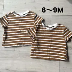 ベビー　半袖　Tシャツ　ボーダー　双子
