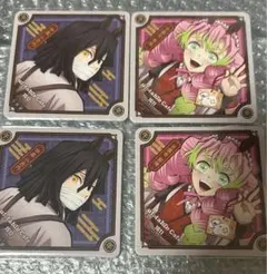 鬼滅の刃 午年 甘露寺蜜璃 伊黒小芭内コースター 4枚セット