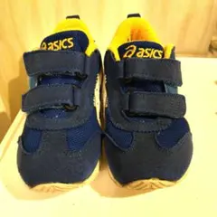 asics スニーカー 青/黄色　16センチ