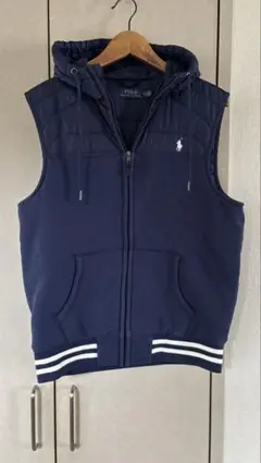 Polo Ralph Lauren フード付きベスト M ネイビー