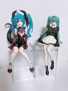 初音ミク　ぬーどるストッパー　フィギュア　ヴィラン　メイド　2体セット