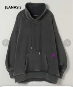 JEANASIS 　ドレープハイネックウラケプルオーバー　グレー