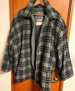 SURF ボーダー　アウター　ジャケット　コート　サイズL グレーチェック