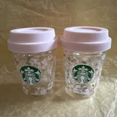 Starbucks 桜2024ダブルウォール耐熱グラスカップ　2個セット