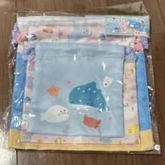 かわいい 巾着袋 3点セット 海の生き物