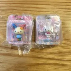 サンリオキャラクターズ　ガチャ パッケージミニチュアチャームコレクション　2種