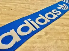 アディダス　マフラー　青