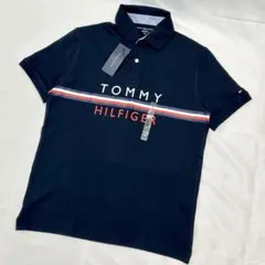 Tommy Hilfiger ポロシャツ ネイビー トリコロール Sサイズ