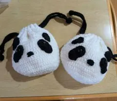 パンダデザインの巾着袋