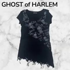 【GHOST of HARLEM】スカルプリント Tシャツ　　y2k 平成ギャルのサムネイル