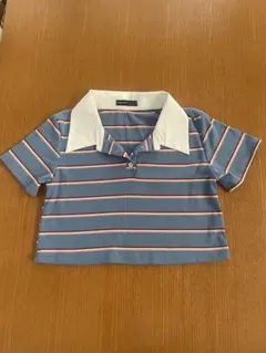 SHEIN⭐︎ストライプ 半袖ポロシャツ