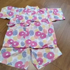 甚平　キッズ　子供　花柄 100cm