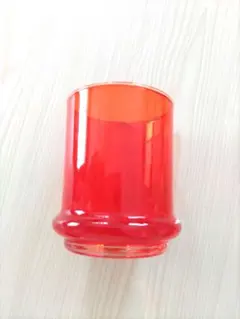 赤い色ガラスのグラス 昭和レトロ古道具アンティーク 新品未使用 即購入可