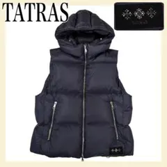 フード着脱/グース90%☆TATRAS メルコ ダウンベスト 紺03 1963Aのサムネイル