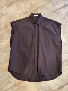 【美品】ATON COTTON LAWN オフスリーブ CPO シャツのサムネイル