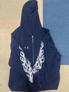 deepweb zip up hoodie size-α ネイビー - メルカリ