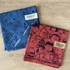 スヌーピーバンダナ新品2枚セット③大判バンダナはんかち