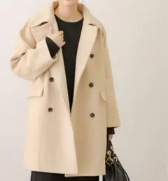 アーバンリサーチサニーレーベル　メルトンミディピーコート