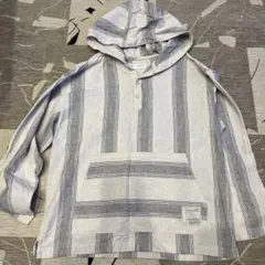zara シャツ フード付き 152