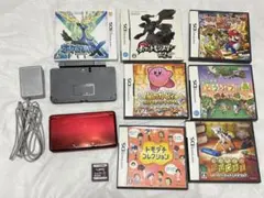 ニンテンドー3DS メタリックレッド 本体 ソフト8点 ポケモン X ホワイト