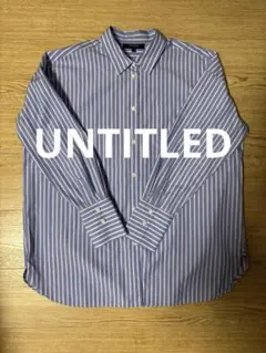 UNTITLEDブルーストライプシャツ アンタイトル