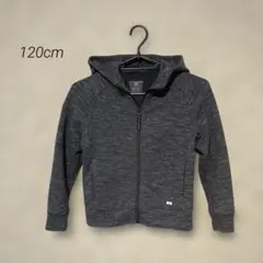 美品　UNIQLO ウルトラストレッチドライスウェットフルジップパーカ120